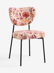 Rockett St George Set of 2 Pink and Burgundy Charleston Garden Perfect Dining Chairs - Image 9 of 11