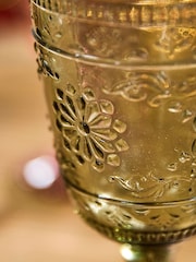 Dibor Set of 4 Multi Embossed Wine Goblets - Image 3 of 5