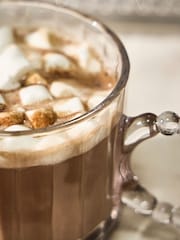 Dibor Set of 4 Clear Ribbed Glass Mug - Image 3 of 6