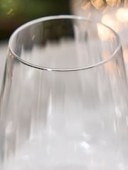 Dibor Set of 4 Clear Bevelled Wine Goblets - Image 2 of 5