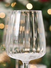 Dibor Set of 4 Clear Bevelled Wine Goblets - Image 3 of 5