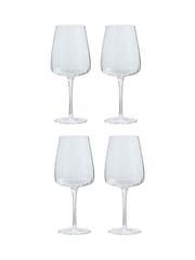 Dibor Set of 4 Clear Bevelled Wine Goblets - Image 5 of 5