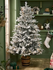 Dibor Green Pre-Lit Snow Dusted LED Christmas Tree - Image 1 of 4