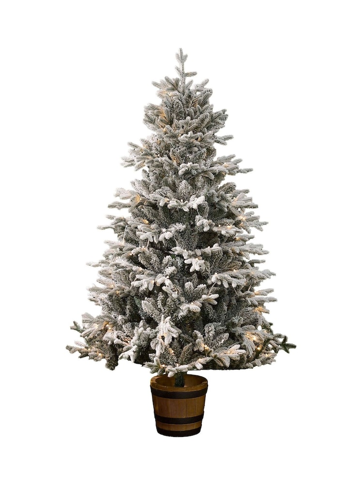 Dibor Green Pre-Lit Snow Dusted LED Christmas Tree - Image 2 of 4
