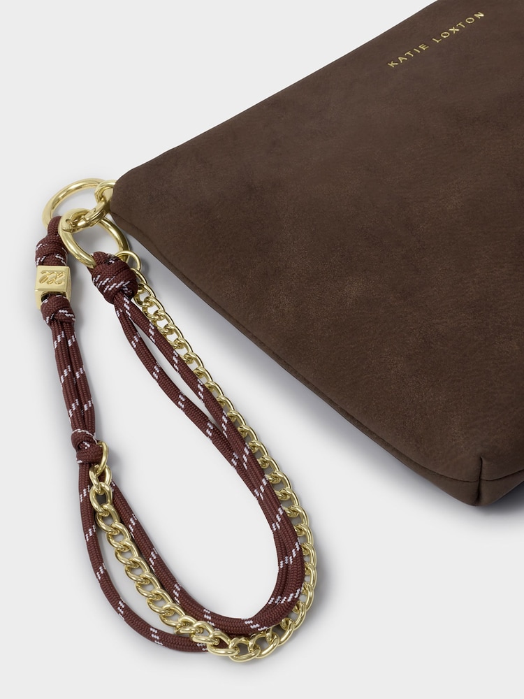 Katie Loxton Brown Suedette Cord Small Shoulder Bag - Image 6 of 6 Katie Loxton Brown Suedette Cord Small Shoulder Bag - Image 6 of 6