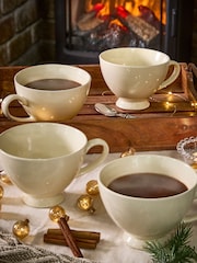 Dibor White Cream Footed XL Mug - Image 5 of 5