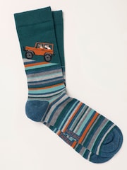 FatFace Teal Blue Off Roader Dog Socks - Image 1 of 2