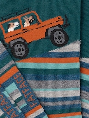FatFace Teal Blue Off Roader Dog Socks - Image 2 of 2