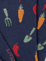 FatFace Navy Vegetable Socks - Image 2 of 2