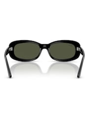 Ray Ban 0Rb2221 Oval Black Sunglasses - Billede 5 af 5