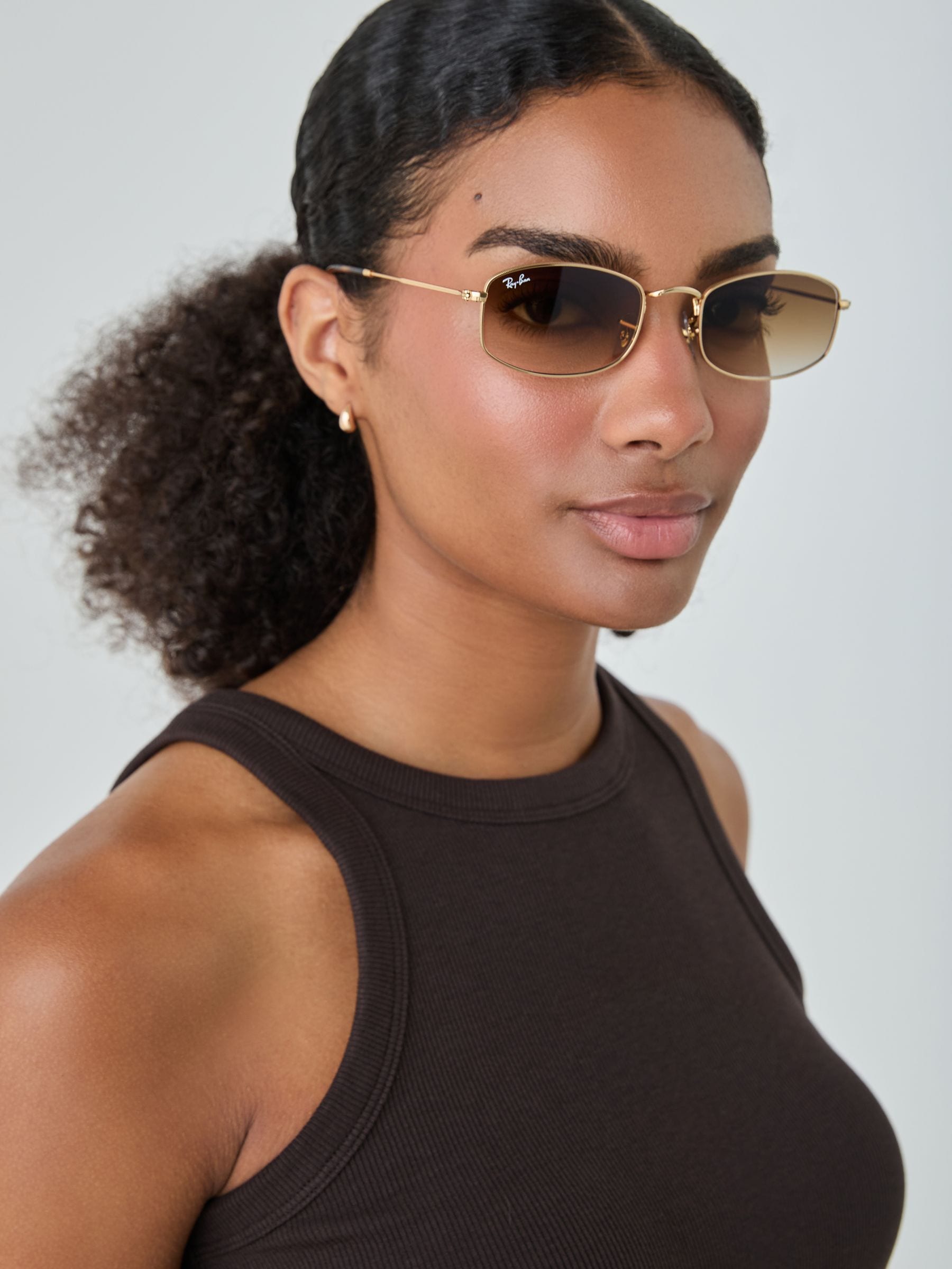 Ray - Ban Unisex Gold/Brown Rb3832 001/51 Sunglasses Metal Geometric Normal Shaded - Image 5