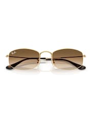 Ray-Ban Gold 0Rb3832 Irregular Sunglasses - Image 4 of 5