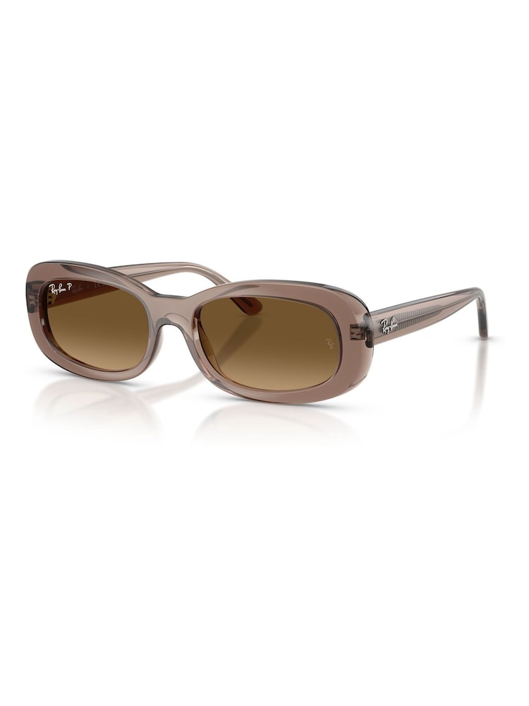 Ray Ban 0Rb2221 Oval Brown Sunglasses - Billede 1 af 5