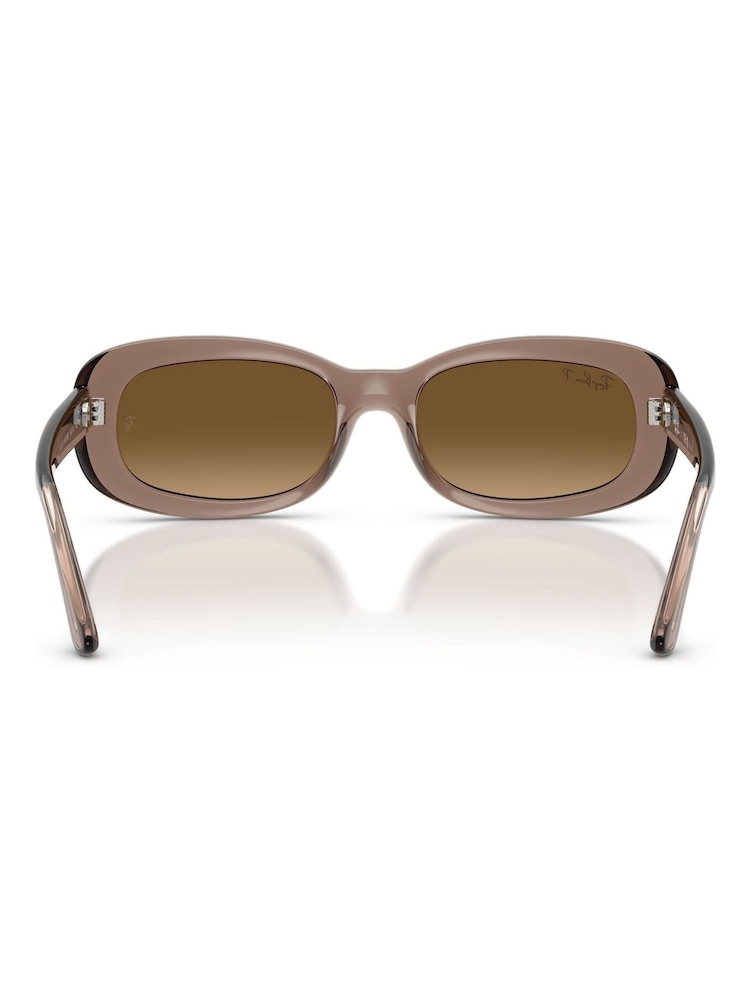 Ray Ban 0Rb2221 Oval Brown Sunglasses - Billede 5 af 5