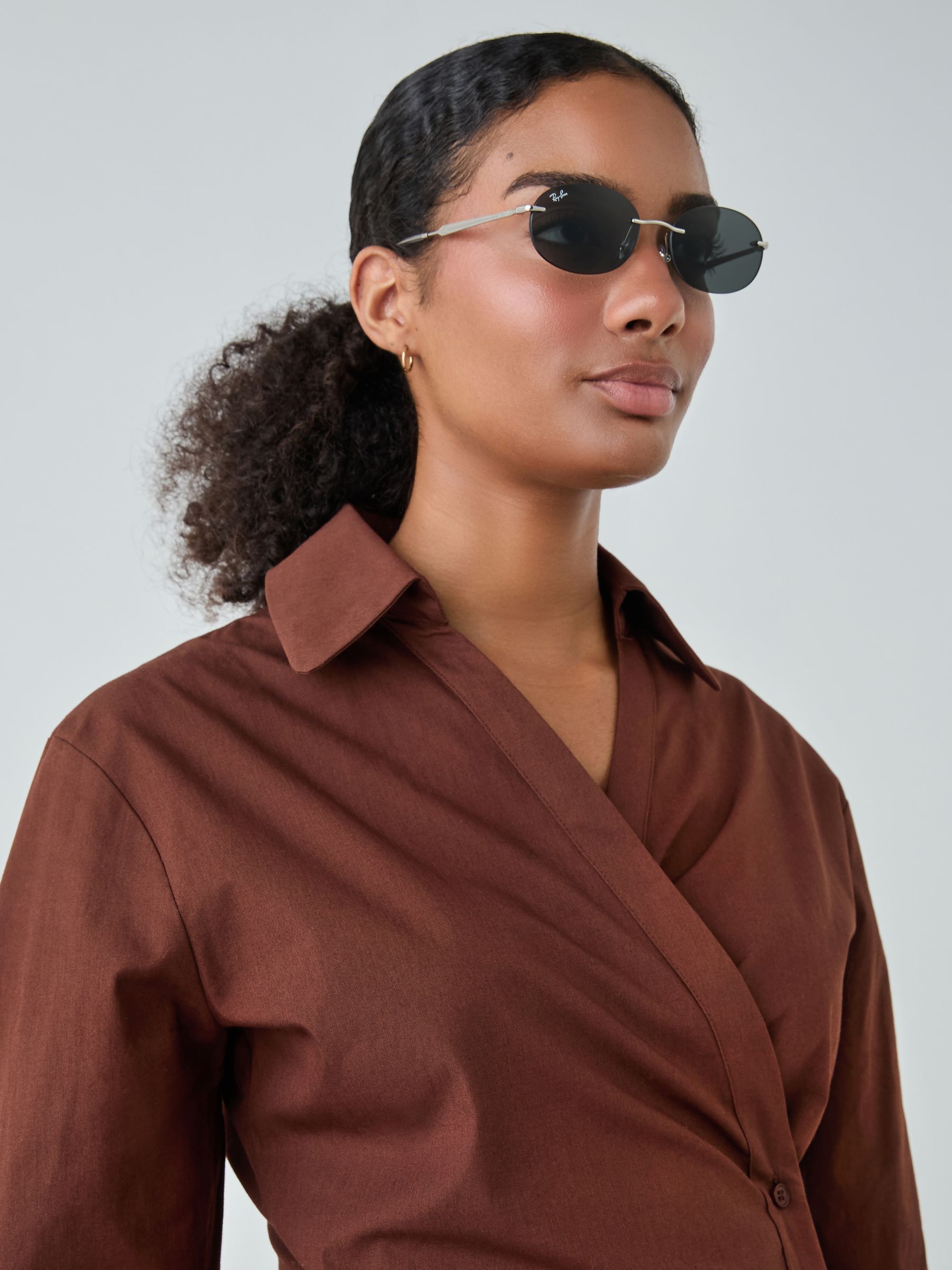 Buy Ray-Ban Silver 0Rb3767 Oval Sunglasses from Next Greece