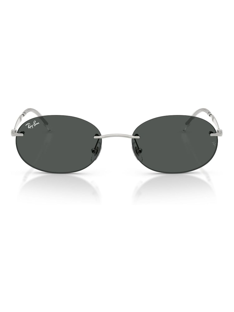 Ray-Ban Silver 0Rb3767 Oval Sunglasses - Image 1 of 5