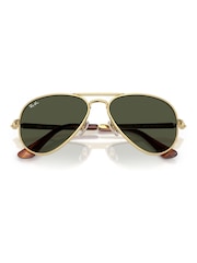 Ray-Ban Gold Aviator Max Pilot Sunglasses - Image 4 of 5
