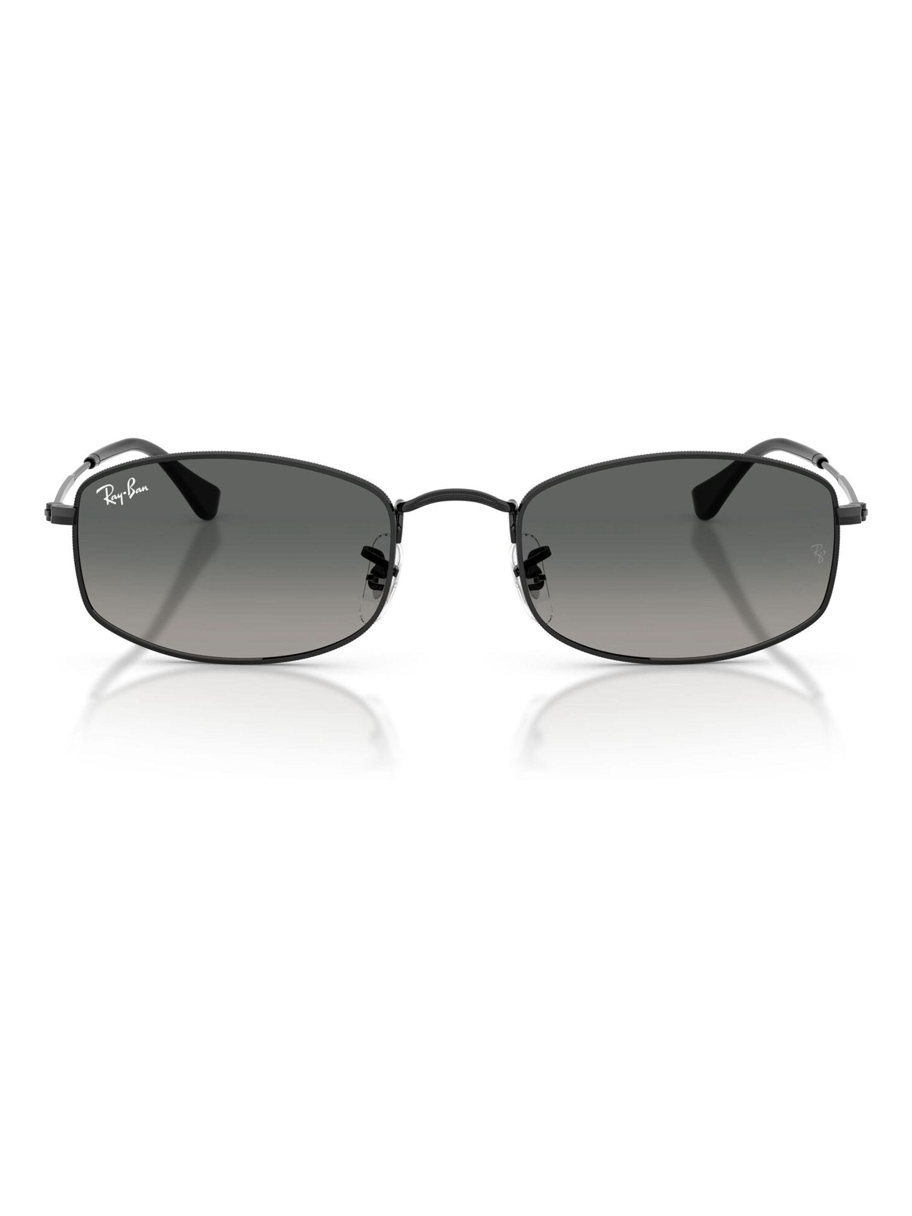 Ray - Ban Unisex Grey Ray - Ban Rb3832 002/71 Sunglasses Metal Black Geometric Normal Shaded - Image 4