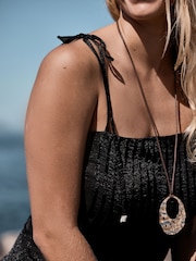 Black Tie Strap Balloon Jumpsuit - Image 4 of 7