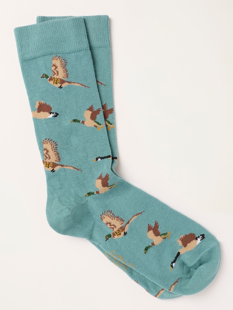 FatFace Green Geese Socks - Image 1 of 2