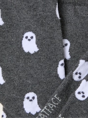 FatFace Grey Halloween Ghost Socks - Image 2 of 2