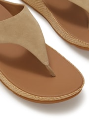 FitFlop Brown Lulu Lux Graphic Weave Suede Toe-Post Sandals - Image 4 of 4