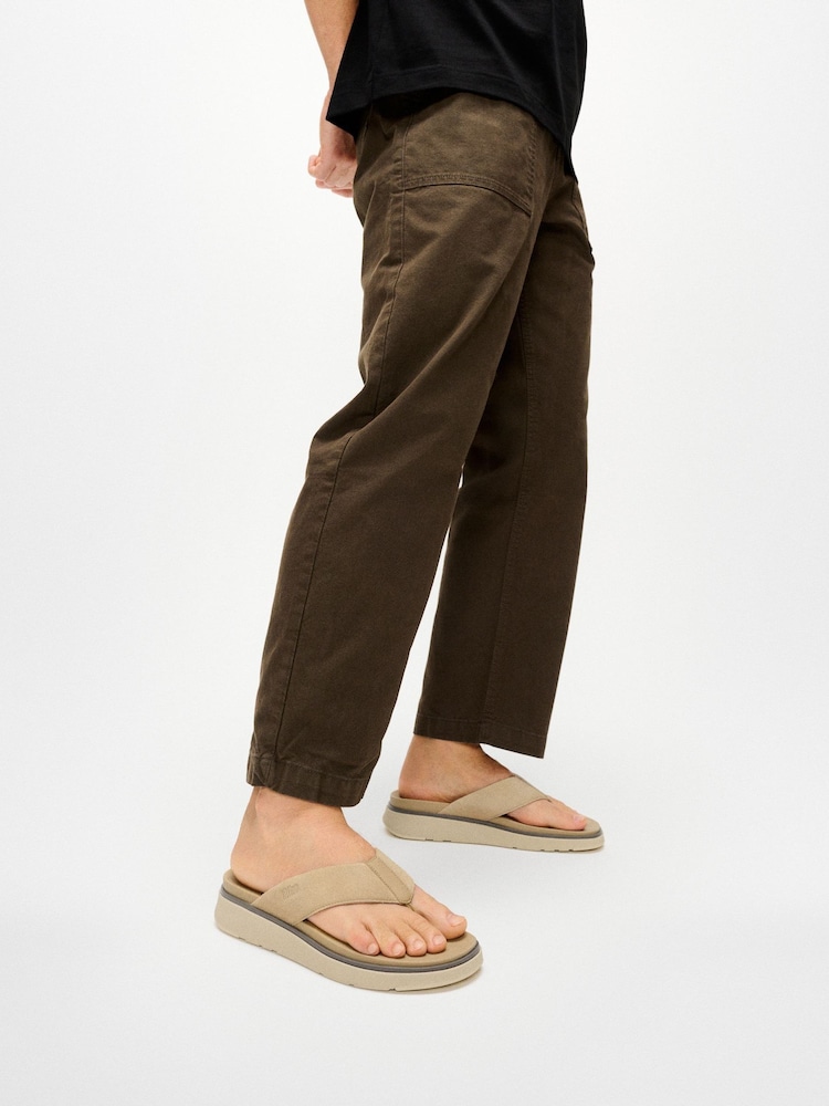 FitFlop Cream Gen-FF Suede Flip-Flops - Image 1 of 2 FitFlop Cream Gen-FF Suede Flip-Flops - Image 1 of 2