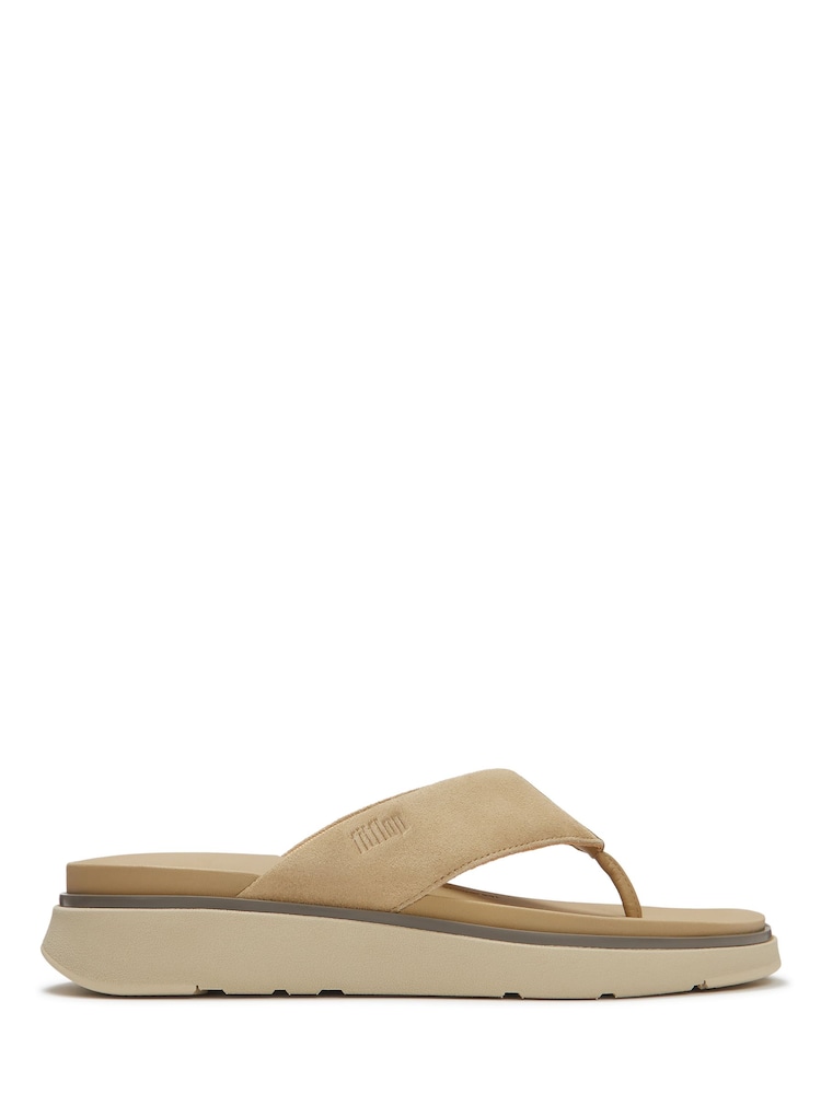FitFlop Cream Gen-FF Suede Flip-Flops - Image 2 of 2 FitFlop Cream Gen-FF Suede Flip-Flops - Image 2 of 2