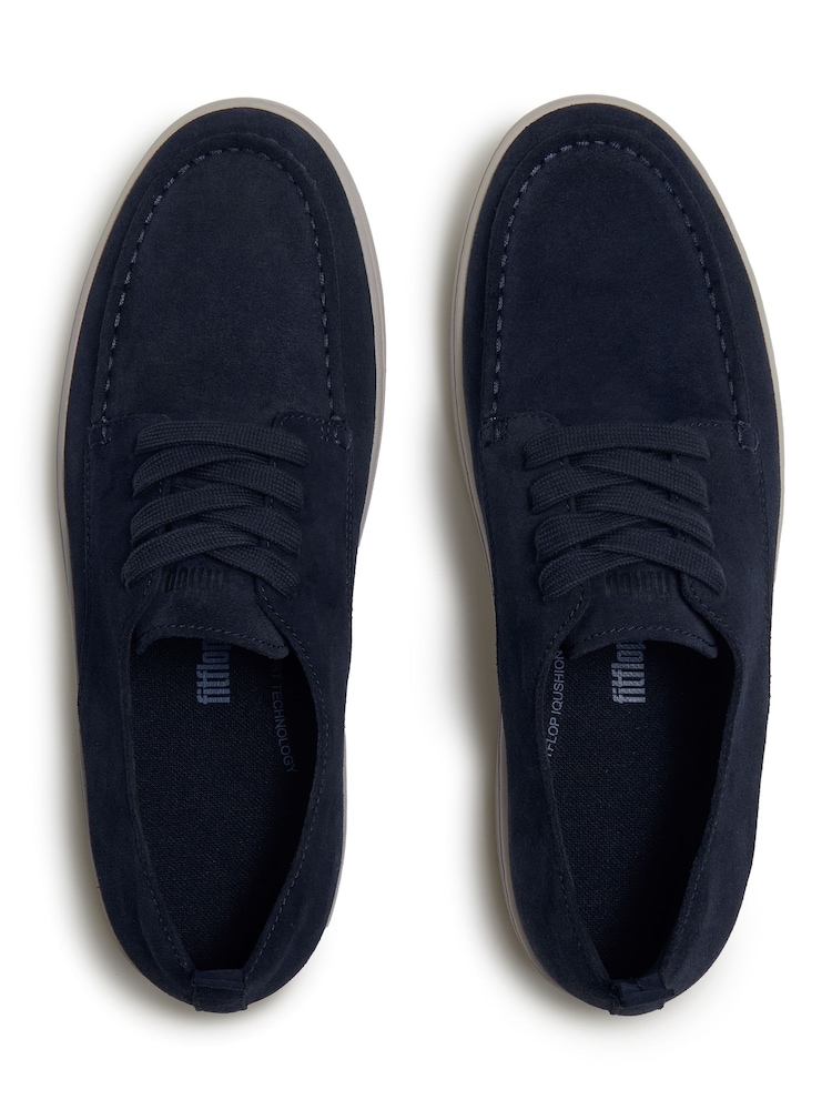 أزرق - FitFlop Delicato Wave-Edge Canvas Mary Janes Shoes - صورة 2 من 3 أزرق - FitFlop Delicato Wave-Edge Canvas Mary Janes Shoes - صورة 2 من 3