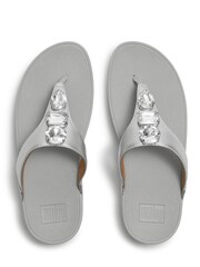 FitFlop Silver Lulu Ultra Jewel Metallic Toe Post Sandals - Image 4 of 5