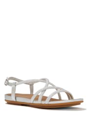 FitFlop Silver Gracie Crystal Strappy Back Strap Sandals - Image 6 of 8