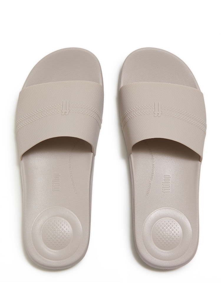 FitFlop Grey Iqushion Pool Slides - Image 2 of 3 FitFlop Grey Iqushion Pool Slides - Image 2 of 3