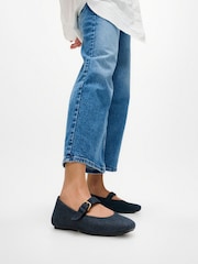 FitFlop Blue Delicato Denim Mary Janes Shoes - Image 1 of 4