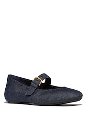 FitFlop Blue Delicato Denim Mary Janes Shoes - Image 2 of 4