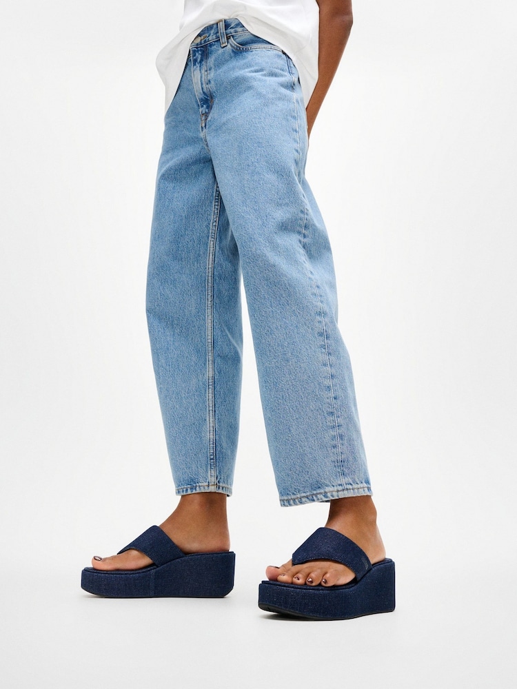 FitFlop Platfforms Denim Paz Ayaqlı Sandalet - 2şəkildən 1 şəkil