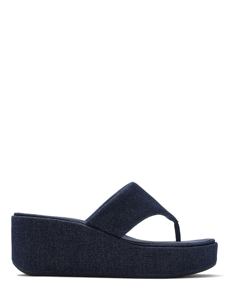FitFlop Platfforms Denim Paz Ayaqlı Sandalet - 2şəkildən 2 şəkil
