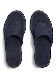 FitFlop Blue Platfforms Denim Wedge Toe-Post Sandals - Image 3 of 5