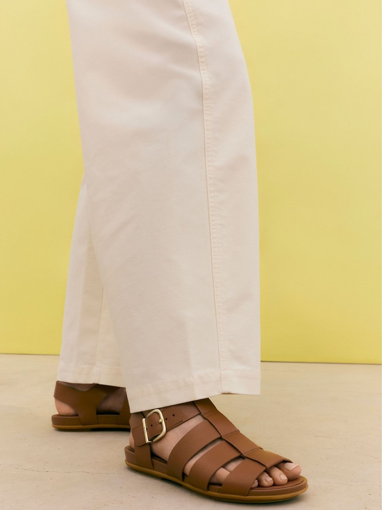 FitFlop Brown Gracie Leather Fisherman Sandals - Image 1 of 1 FitFlop Brown Gracie Leather Fisherman Sandals - Image 1 of 1