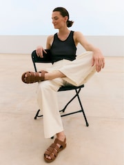 FitFlop Brown Gracie Leather Fisherman Sandals - Image 3 of 7