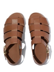 FitFlop Brown Gracie Leather Fisherman Sandals - Image 5 of 7