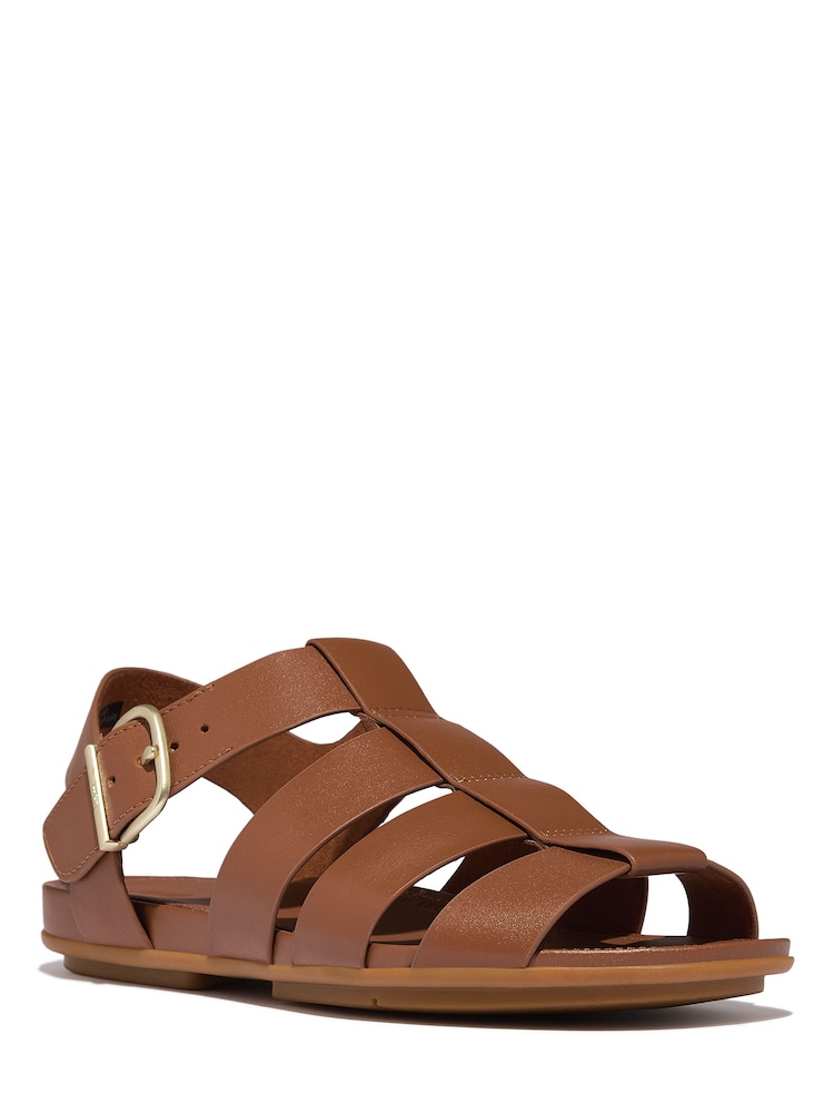 FitFlop Brown Gracie Leather Fisherman Sandals - Image 7 of 7 FitFlop Brown Gracie Leather Fisherman Sandals - Image 7 of 7