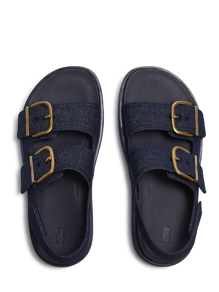 FitFlop Blue Gen-FF Max Buckle Denim Back-Strap Sandals - Image 4 of 4 FitFlop Blue Gen-FF Max Buckle Denim Back-Strap Sandals - Image 4 of 4
