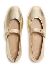 FitFlop Gold Delicato Leather Mary Jane Shoes - Image 2 of 4