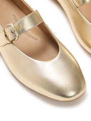 FitFlop Gold Delicato Leather Mary Jane Shoes - Image 3 of 4