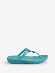 FitFlop Blue Solay Glossy-Disc Toe-Post Sandals - Image 2 of 2