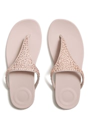 FitFlop Pink Solay Mixed-Crystal Toe-Post Sandals - Image 3 of 3