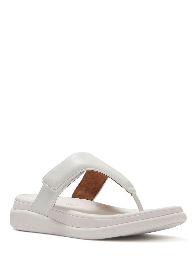 FitFlop White F-Mode Go Adjustable Flatform Toe-Post Sandals - Image 2 of 4 FitFlop White F-Mode Go Adjustable Flatform Toe-Post Sandals - Image 2 of 4