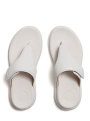 FitFlop White F-Mode Go Adjustable Flatform Toe-Post Sandals - Image 3 of 4