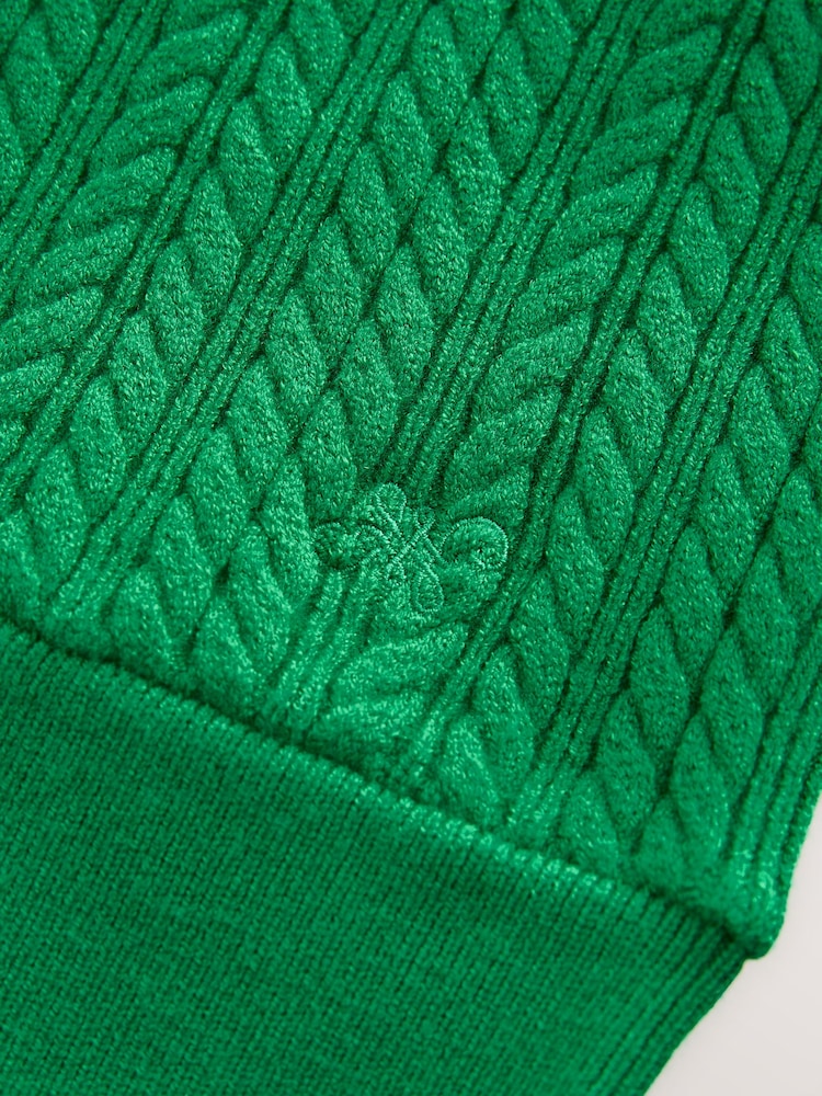 Green Cable V-Neck Vest - Image 3 of 3