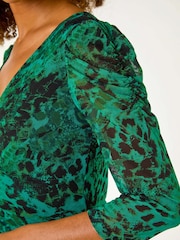 Vestido de malla estampada a media pierna de Roman - Imagen 5 de 5